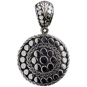 JOHN HARDY AUTHENTIC DOT ENHANCER SLIDE PENDANT STERLING SILVER